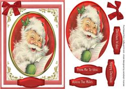 A5 Jolly Santa Ina Oval Frame 