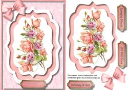 Lovely Roses in a Bracket Frame