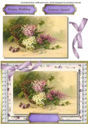 Lovely Pink and White Lilac in a Backet