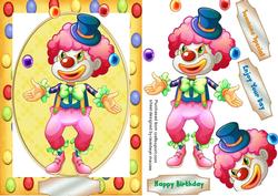 Lovely Clown Juggling the Balls