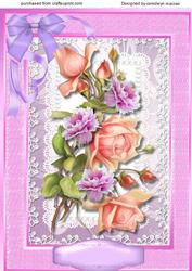 Beautiful Roses in a Pink Frame
