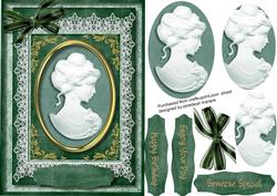 Lovely Cameo Lady in Green