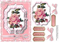 Lovely Roses in a Plka Dot Bracket Frame