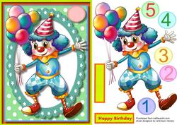 Lovely Birthday Clown with Balloons 