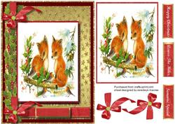 Beautiful Foxes with the Robins