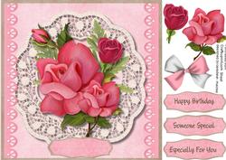 Lovely Roses on a Lace Doilly