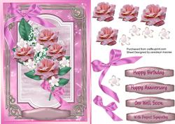 Lovely Spray of Pink Roses 