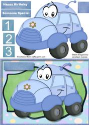 Lovely Blue Toon Buggy Birthday Car
