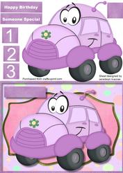Lovely Lilac Toon Buggy Birthday Car