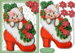 Lovely Little Kitty in a Slipper