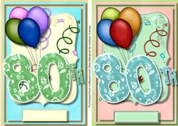 80th Birthday Toppers