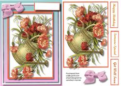 Lovely Carnations in a Watering Can 