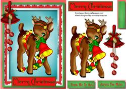 Lovely Reindeer Ringing the Bells 