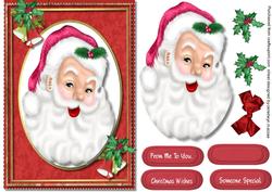 Lovely Santa in a Oval Frame