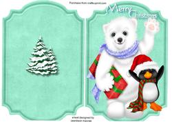 Print, Cut and Fold Polar Bear and Penquin