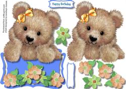 Lovely Over the Edge Fuzzy Bear ( Boy )