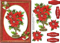 A5 Lovely Goblet of Poinsettias