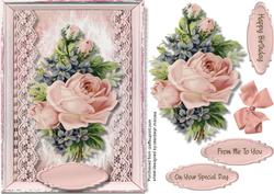Stunning Pink Roses and Lace