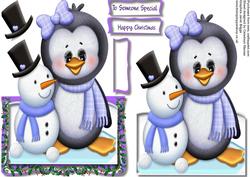 Over the Edge Penquin and Snowman