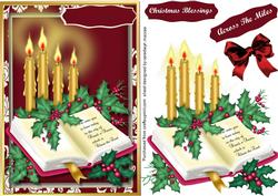 Beautiful Christmas Bible and Candles 