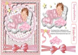 A Baby Girl Sleeping on the Clouds 