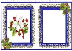 Lovely A5 Christmas Incert in Blue