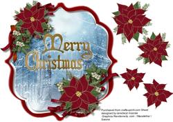 Beautiful Christmas Bracket with Poinsettias