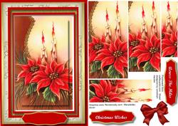 Beautiful Poinsettia and Candles