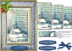 Beautiful Christmas Church Scene , Pyramid