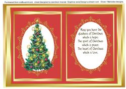 A5 Incert Lovely Christmas Tree, Red