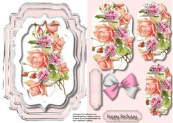 Lovely Roses and Carnations on a Bracket 