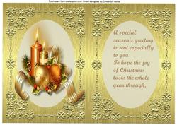 A5 Incert with Christmas Gifts and Verse Gold