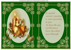 A5 Incert Christmas Cifts with Verse in Green 