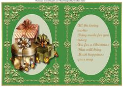 A5 Incert Christmas Gifts with Verse in Green