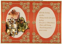 A5 Incert Christmas Gifts with Verse in Red .