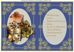 A5 Incert Christmas Gifts with Verse in Blue