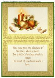 A5 Incert with Verse the Christmas Glow Green 