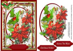 Beautiful Candle and Poinsettias
