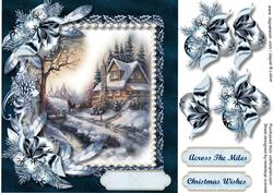 Lovely Christmas Scene and Silver Holly