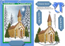 Beautiful Church in the Snow 