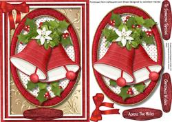 Beautiful Christmas Bells Ina Oval Frame 