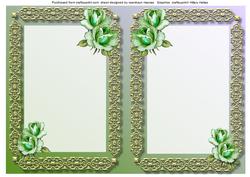 A5 Blank Incert with Green Roses
