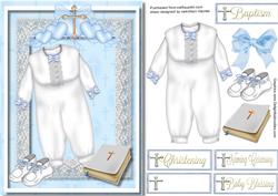 Lovely Baby Boy Christening or Baptism Card