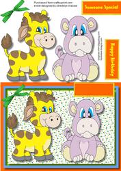Cute Zoo Baby's, Hippo and Girraffe