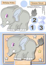 Lovely Baby Blue Elephant Wishes