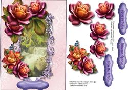 Autumn Roses at the Waterfall