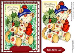 Lovely Little Kitty with the Holly 