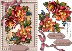 Beautiful Autumn Roses and Pearls