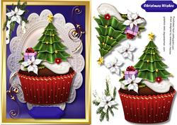 Lovely Yummie Christmas Tree Cup Cake