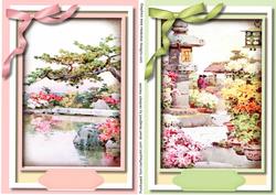 Two Beautiful Japanese Water Garden Toppers